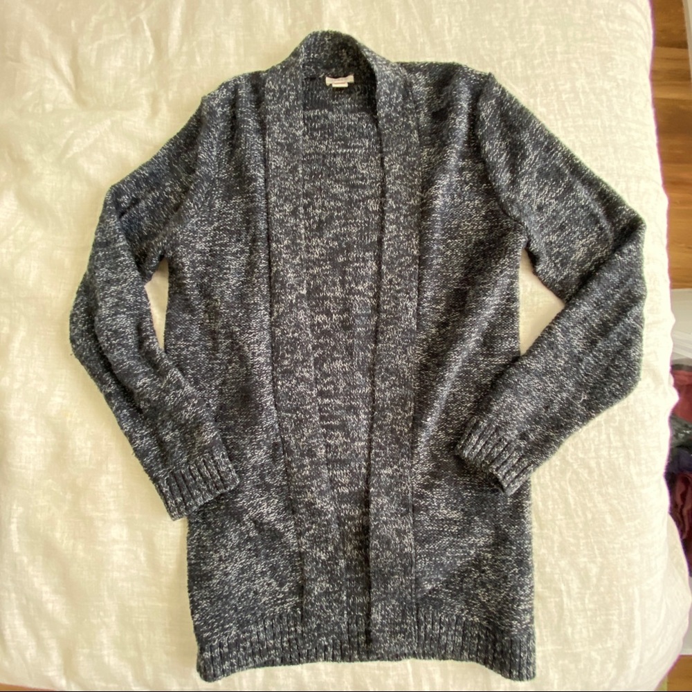 J. Crew Gray Open-Front Cardigan